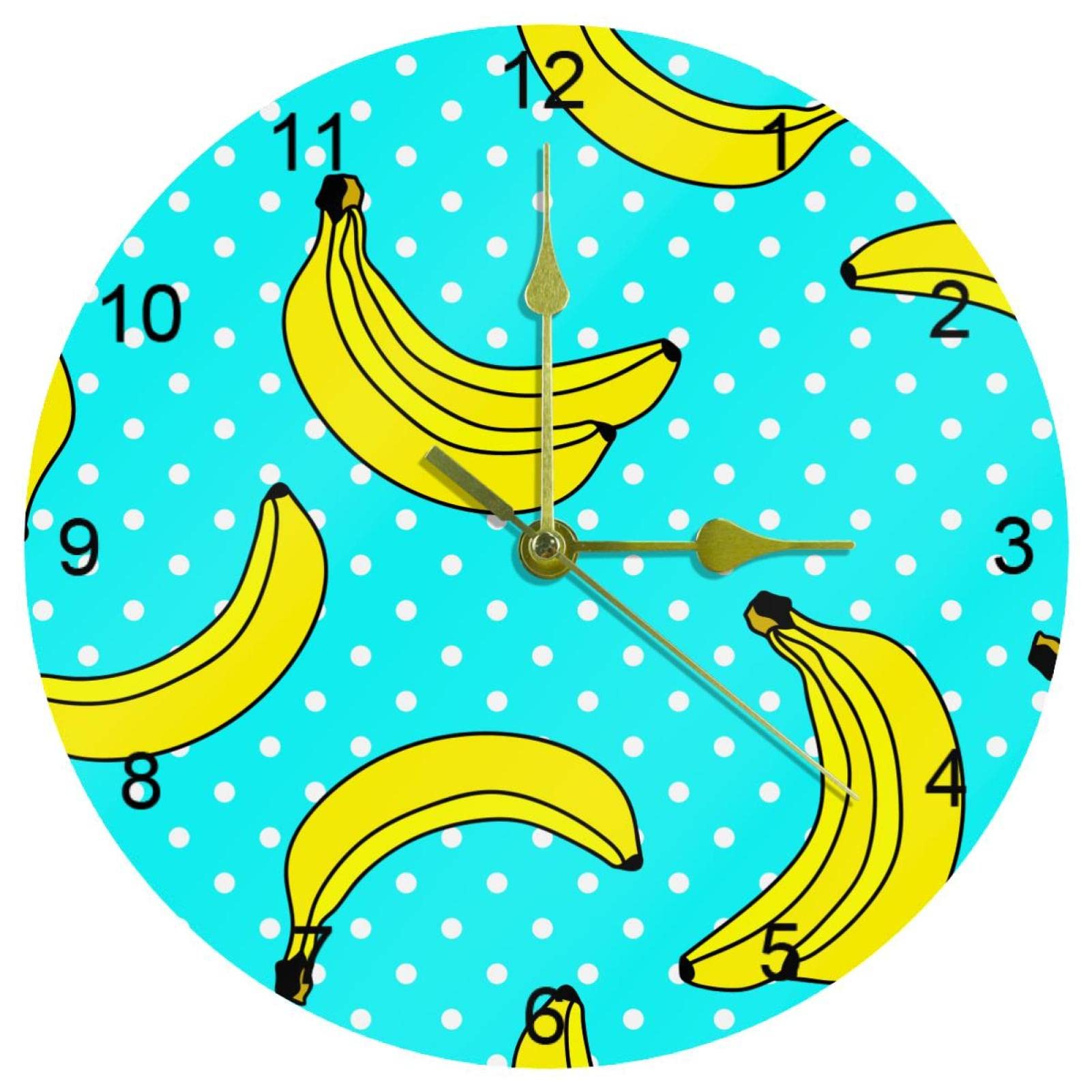 Horloge murale silencieuse pour cuisine avec chiffres arabes lisibles