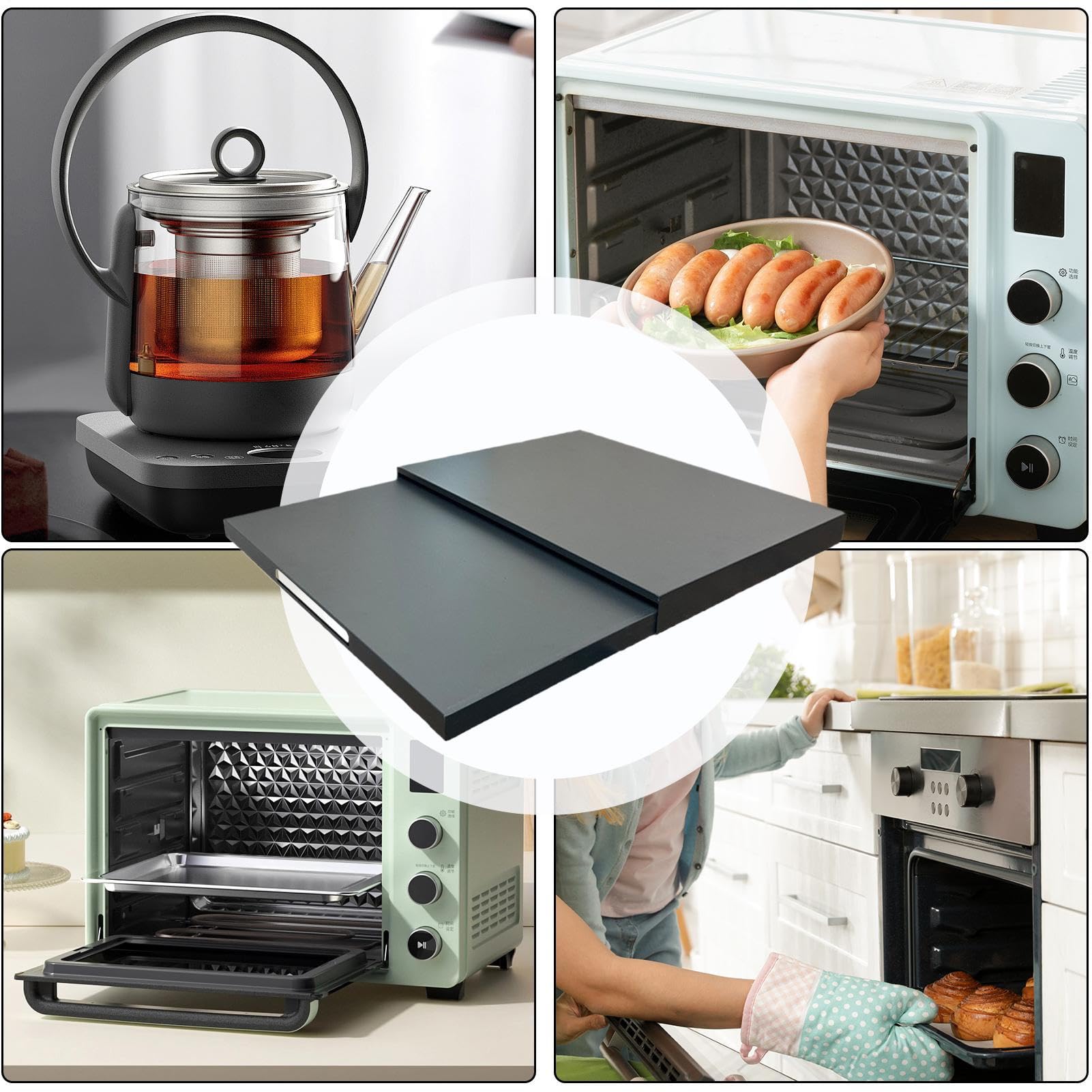 Mikrowellenregal Auszug Mikrowellen Aufbewahrungsregal | Platzsparendes Küchenregal Für Kaffeemaschine Backofen Und Kleingeräte