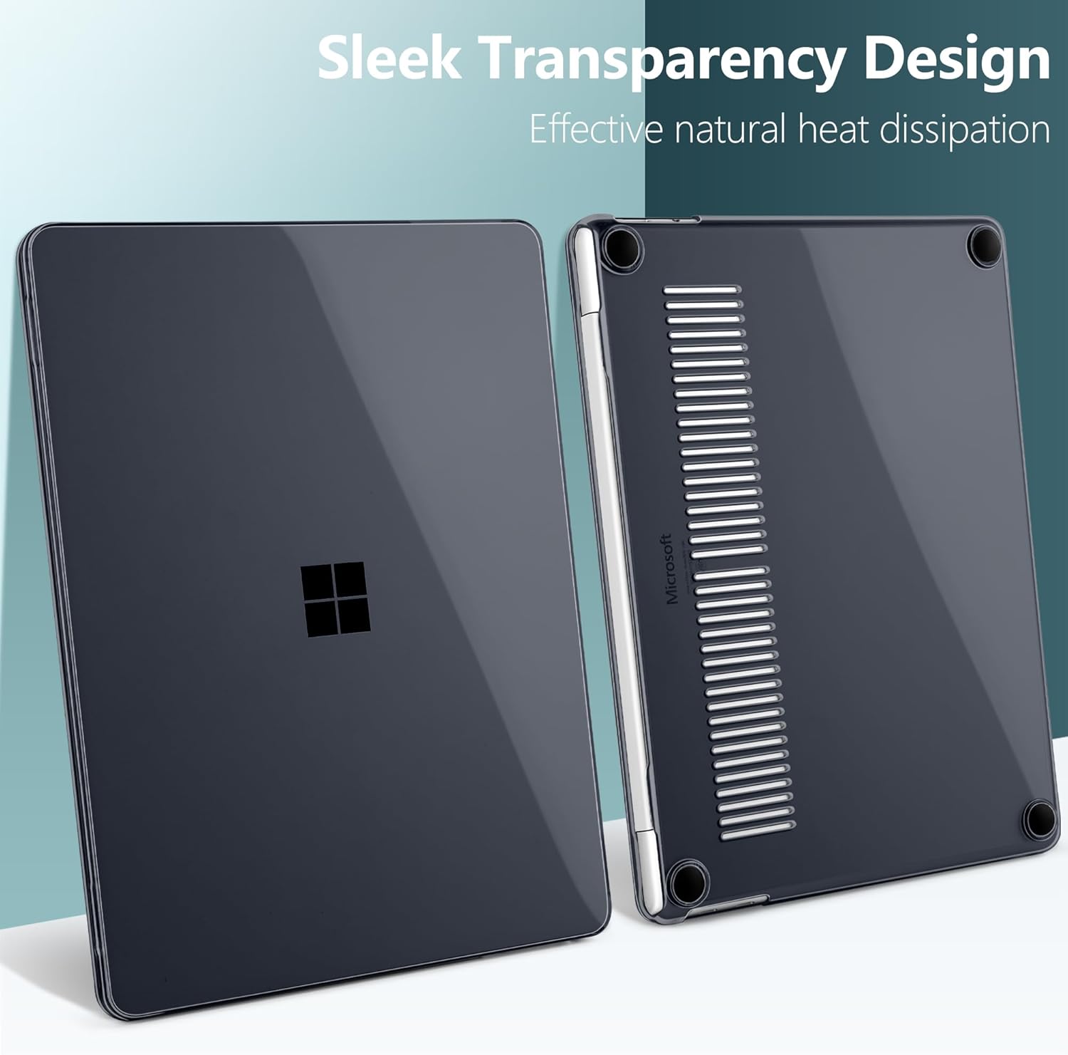 Batianda Crystal Clear Case for 13-inch Microsoft Surface Laptop Copilot+ PC 2025 (Latest Model), Lightweight Hard Shell with Scratch-Resistant Protection, Precise Cutouts, Easy Installation, Black