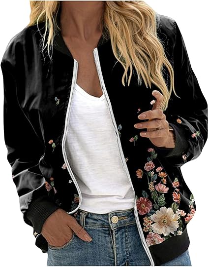 QLXYYFC Dames Bomberjack Dames Licht Bomberjack Licht Vluchtjack Blouson Rits Pilotenjack Kort Jack Damesjack (Color : Orange, Size : L