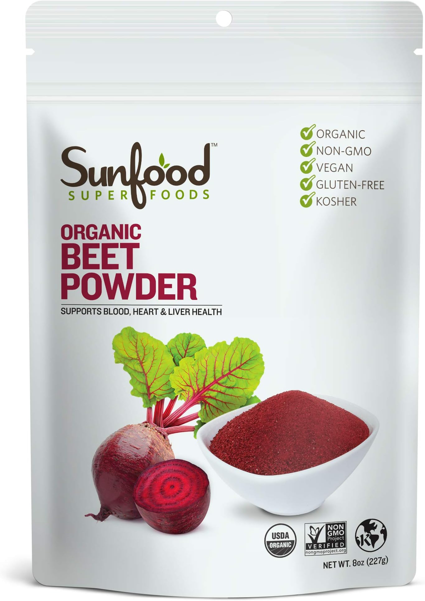 Sunfood Superfoods Organic Beet Powder (8oz/227g)