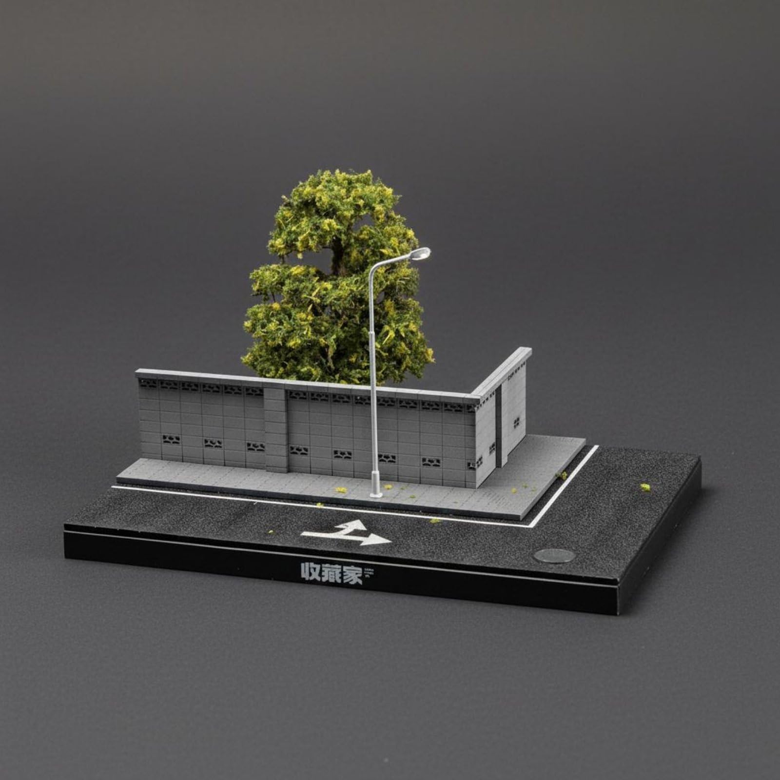 Colcolo Street Scene Layout Diorama Paesaggio Stradale Miniatura Scena Parco Doppio Lato con Illuminazione LED USB Texture Vegetazione Adatto a Collezione, 164 Applique 1