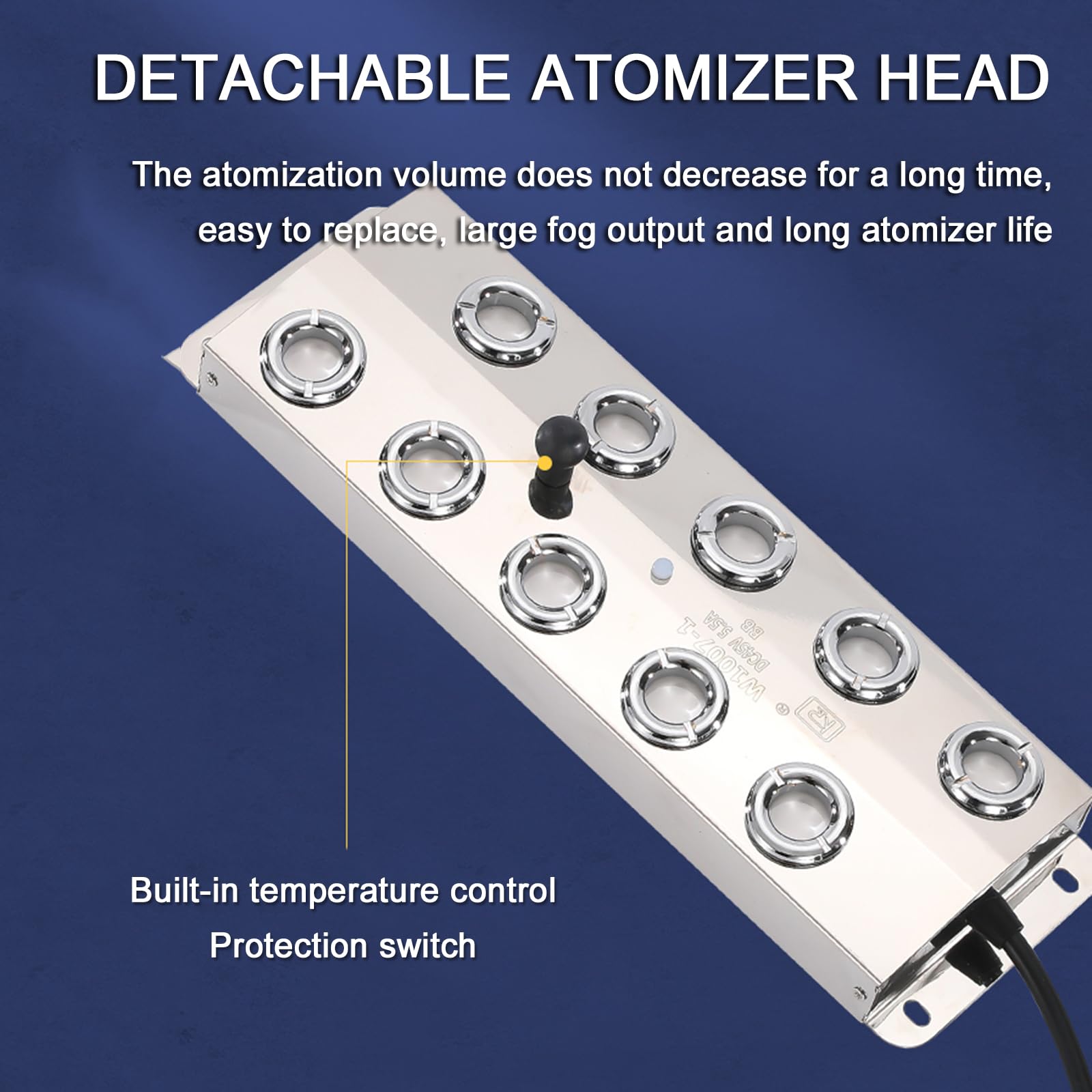 Nebulizador Ultrasónico, Nebulizador Impermeable, Humidificador con Flotador, Cabezal Atomizador Extraíble Y Sensor Capacitivo para Paisajismo, Jardines Y Piscinas