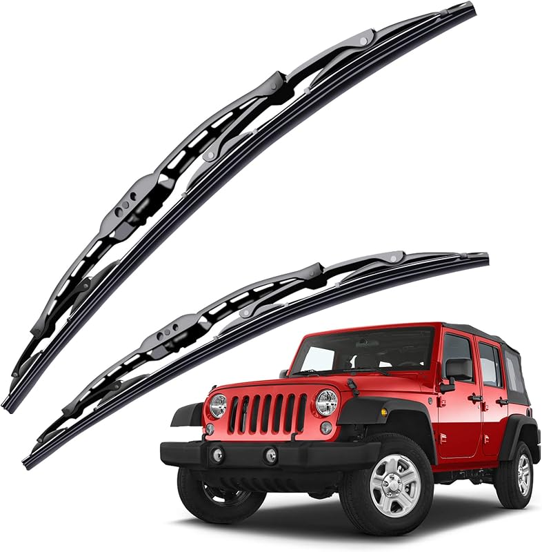 Palhetas do limpador de para-brisa dianteiro OTUAYAUTO para Jeep Wrangler 2007–2017 – 38,1 cm + 38,1 cm