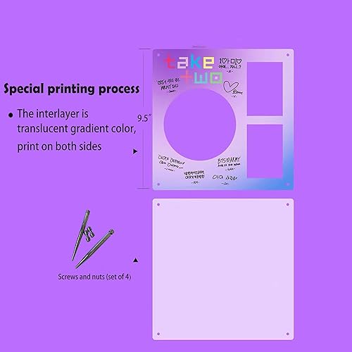 Miniatura 7 de BTS Merchandise BTS - Cubierta de álbum de acrílico para rompecabezas y soporte para CD y postales