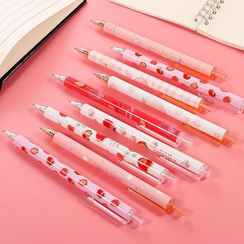 Miniatura 5 de TAMHOO 18 bolígrafos de gel de 0.020 in, bolígrafos de tinta negra, bolígrafos de escritura suave, bonitos bolígrafos de preparación para accesorios