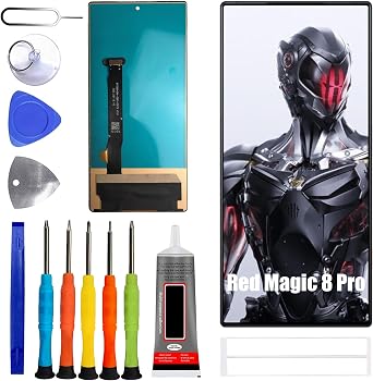 TFT Display [No Fingerprint Function] Compatible with ZTE Nubia Red Magic 8 Pro [6.8 inch] Screen Touch Digitizer Assembly LCD Display with Repair kit