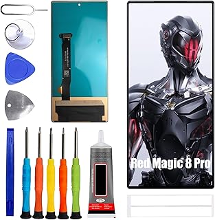visualización TFT [sin función de huellas dactilares] compatible con ZTE Nubia Red Magic 8 Pro [6.8 pulgadas] visualización táctil digitalizador LCD con kit de reparación