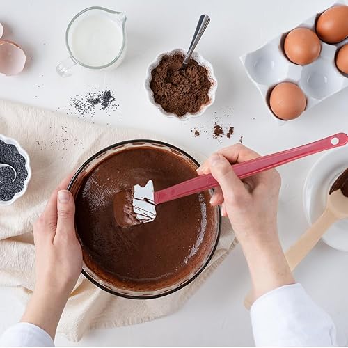 Miniatura 3 de Juego de 3 espátulas de goma de silicona, raspadores de silicona de alta resistencia al calor, espátulas comerciales para cocinar, juego de