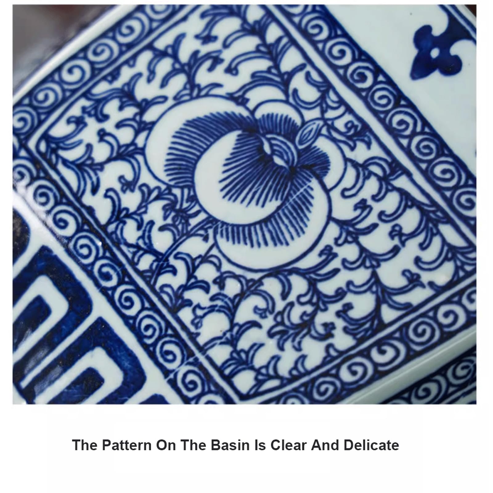 Niebieski i biały sześciokątny kwiatowy porcelanowy doniczka Chinoiserie Jingdezhen ceramiczna doniczka z otworem drenażowym chiński azjatycki design doniczka do wewnątrz i na zewnątrz