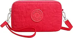 Bolsa Carteira Tiracolo Impermeável com 2 Alças – Transversal e de Mão, Compacta, com 3 areas e Compartimentos, Ideal para Celular, Carteira, Passeios e Viagens