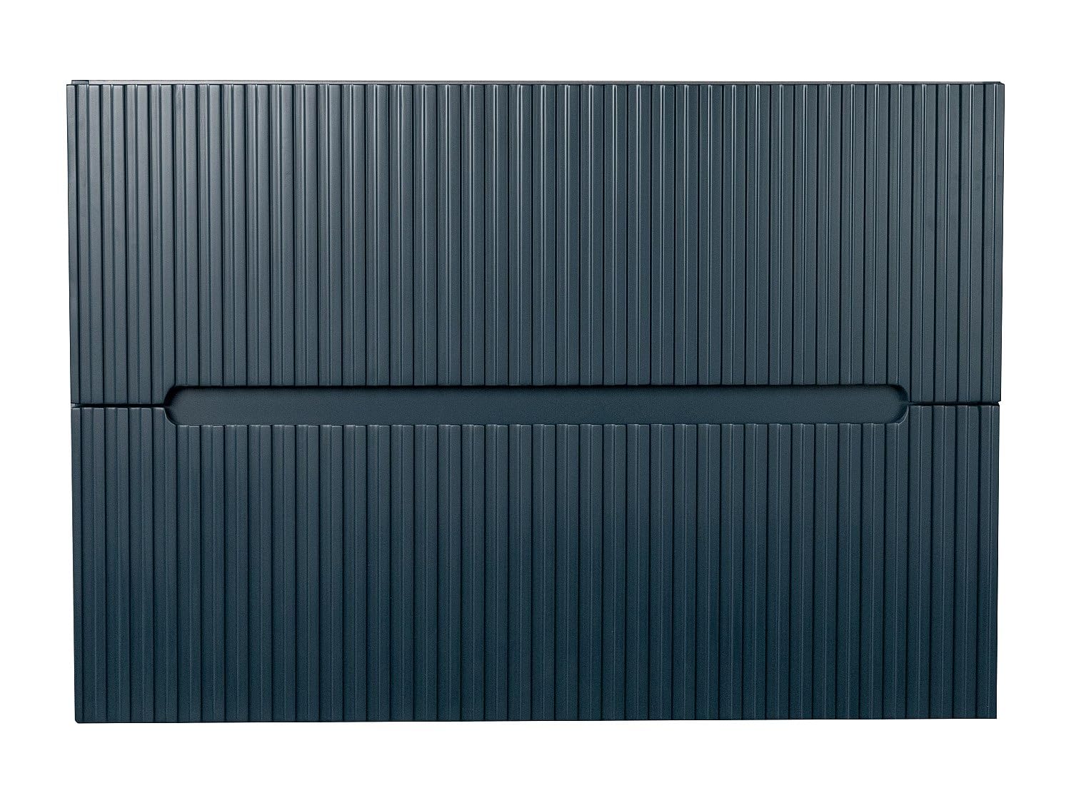 Vente-unique - Meuble sous Vasque Suspendu strié Bleu - 80 cm - PAVANI