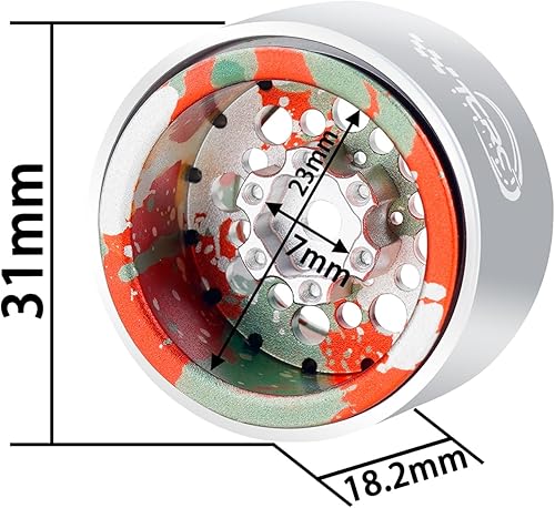 Miniatura 5 de TCRC 4 unidades de 1.0 pulgadas Beadlock ruedas hubs para Axial SCX24 TRX4M FCX24 124 118 RC Crawler piezas de actualización de coche