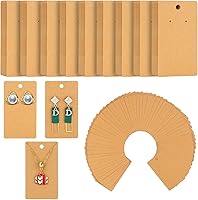 Vista 1 de 350 tarjetas de exhibición de aretes, 3.5 x 1.96 pulgadas, resistentes tarjetas de aretes para aretes, collares, joyas