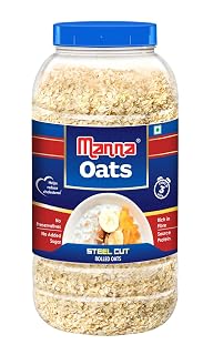 Manna Oats 1Kg Jar, White oats. Source of protein and high in fibre.