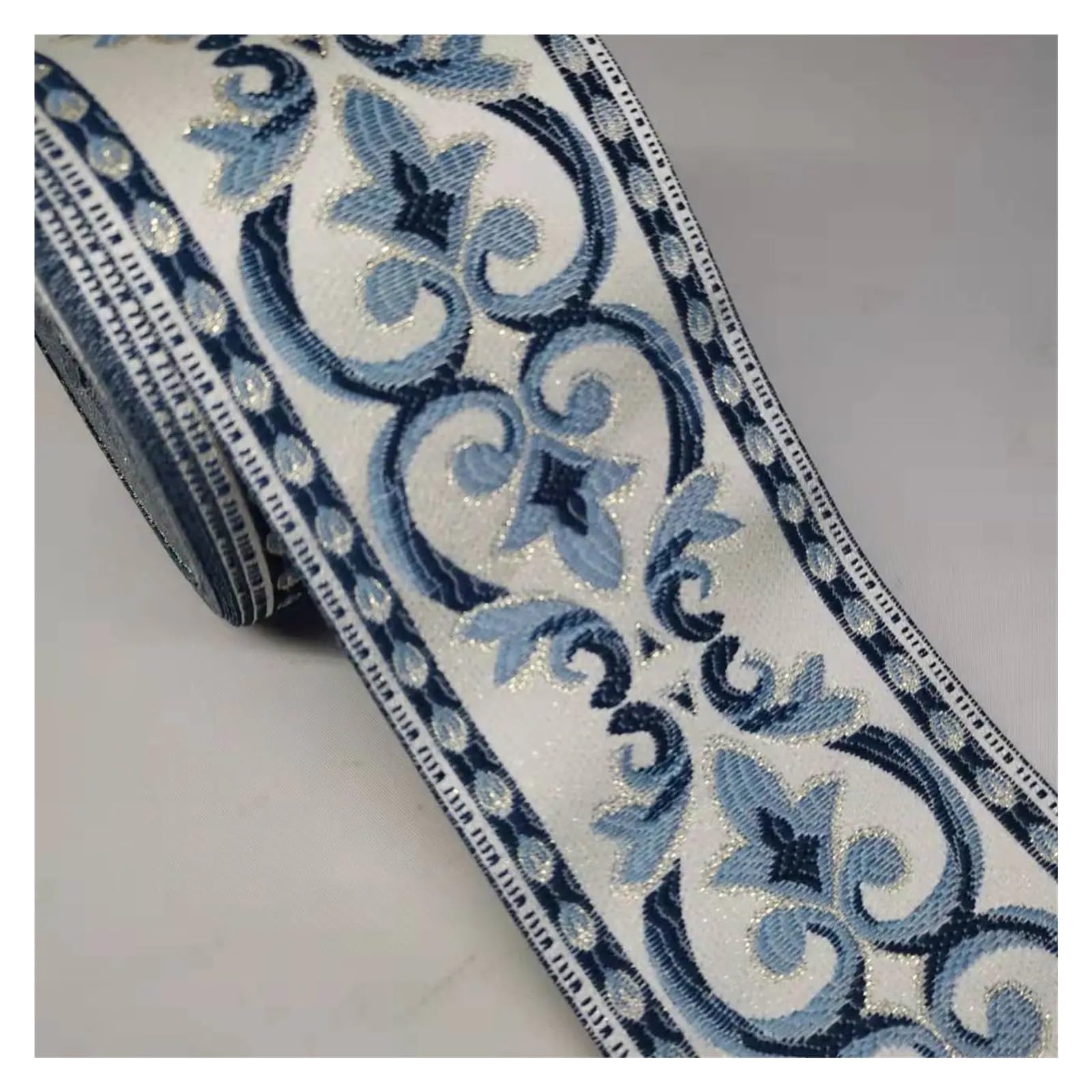 Cinta Algodon Cinta decorativa for cortina con adorno de Jacquard, 9 cm ancho, for bolso, bricolaje(2)