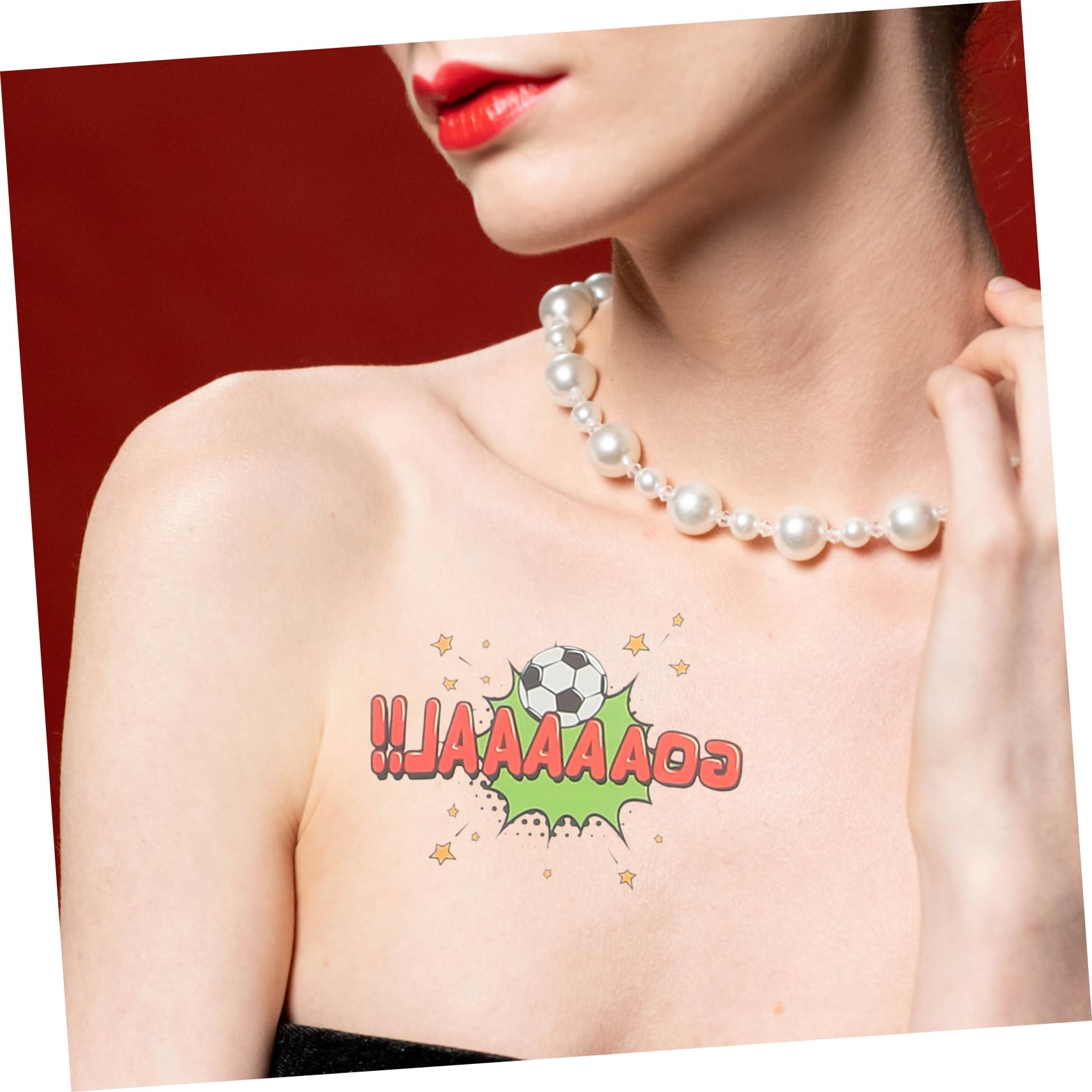 Healvian 5piezas Tatuajes Temporales De Fútbol De Pegatinas De Carácter Divertido Para Fiestas Decoraciones De Cumpleaños y Eventos Deportivos Atractivos y Fáciles De Aplicar