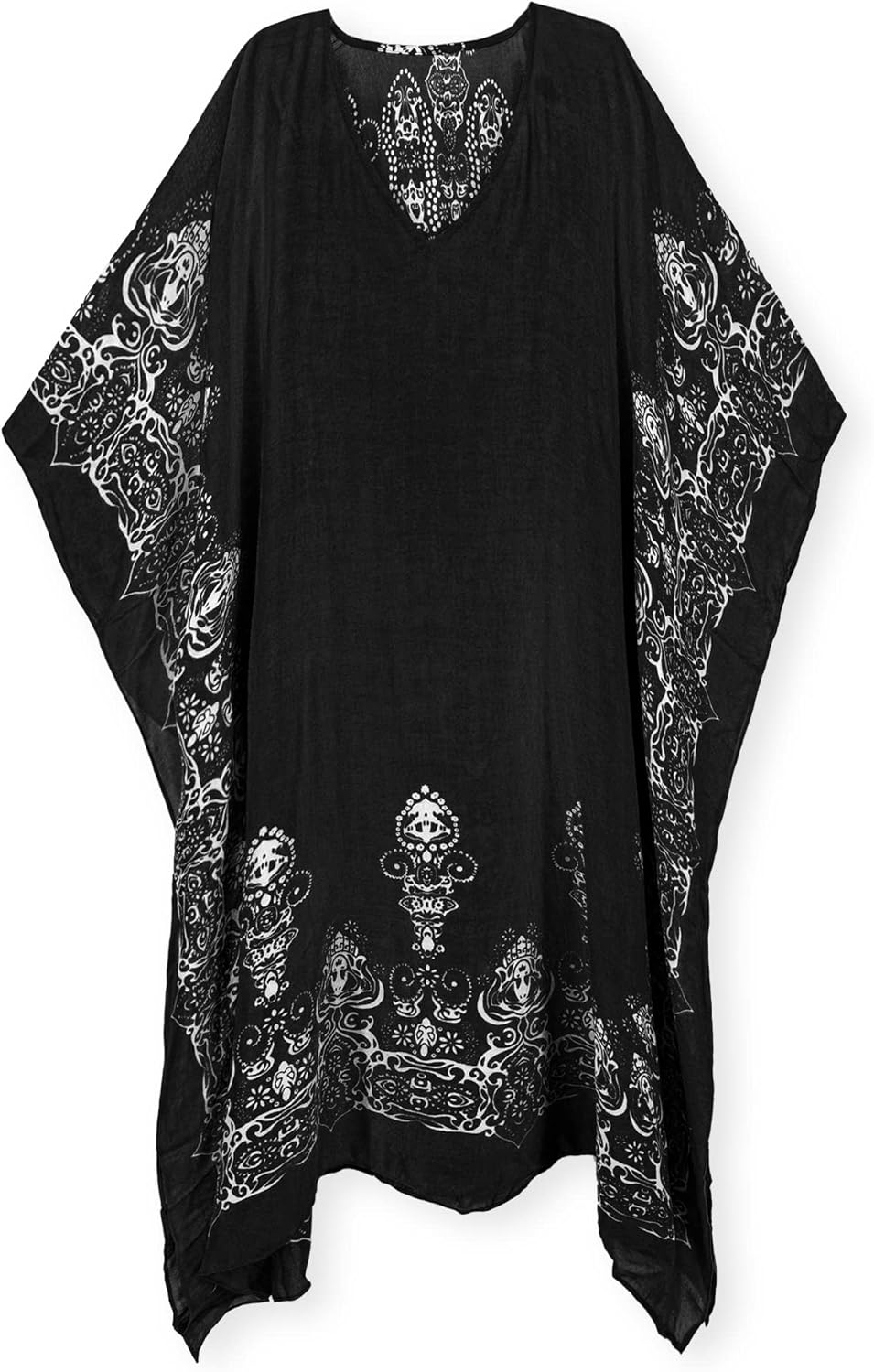 Moss Rose Women's Swimsuit Cover up Beach Kaftan for Bathing Suit with Floral Pattern - Image 3