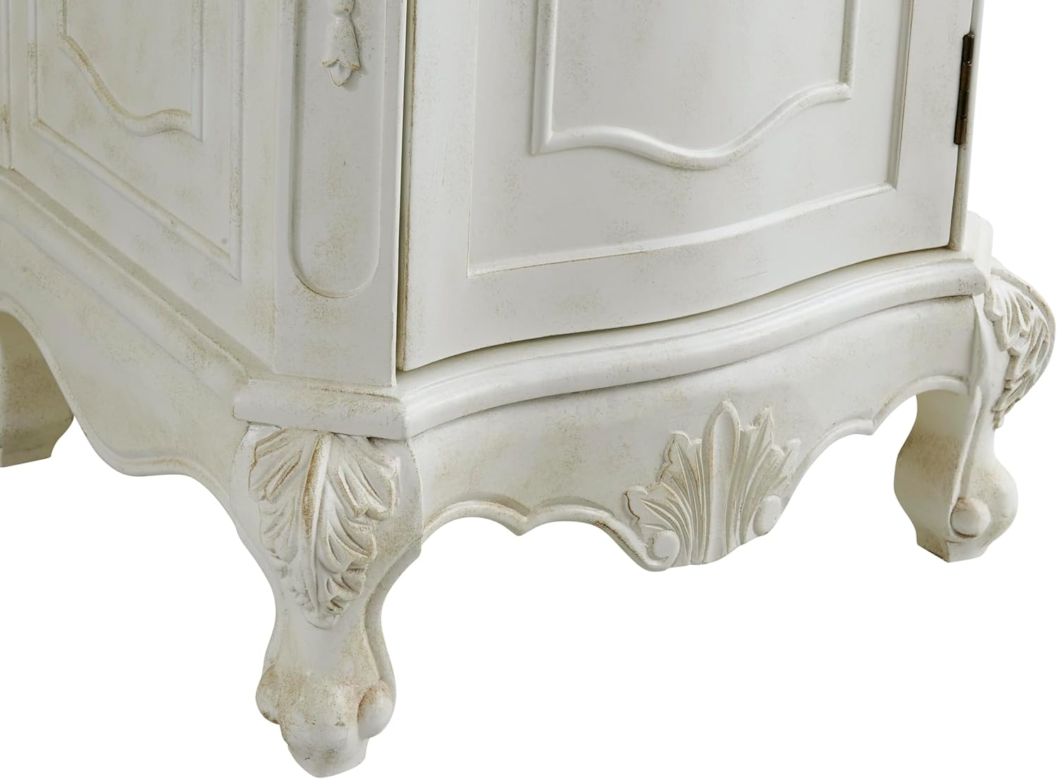 21 Single Bathroom Vanity, with Engineered Marble Top Soft-Close, Antique White