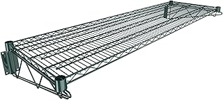 18" x 60" Green Epoxy Wire Wall Mount Shelf