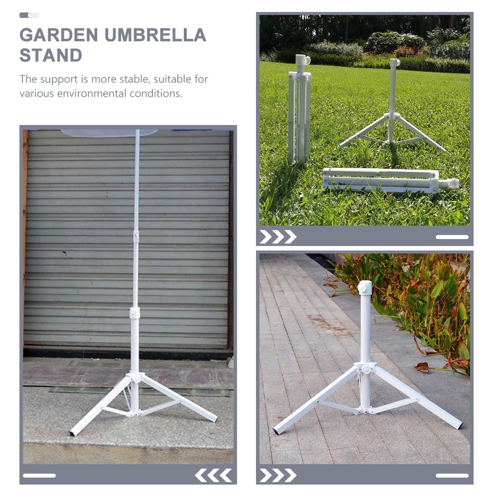 Base per ombrellone pieghevole da esterno, design in ferro bianco per spiaggia, patio e attività ricreative sportive, supporto per Sune Protect