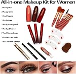 MISS ROSE M 187 Colors Maquillage Palette, Kit de maquillage professionnel pour les femmes Kit complet, Tous en un maquillage pour les femme & Débutant,incluez Eyeshadow, Lipstick,Eyeliner,Conceler, Brosse de maquillage(007 Jeu)