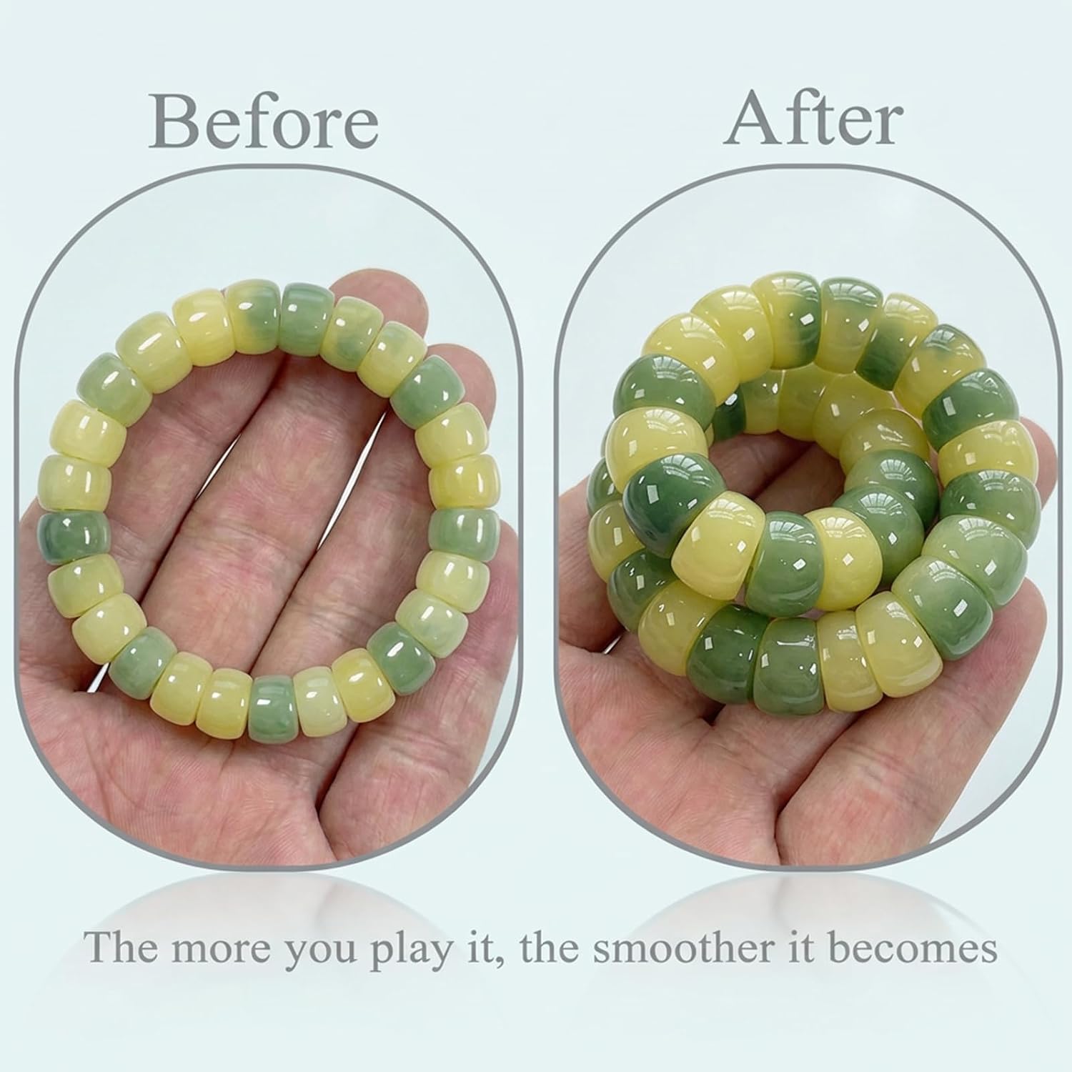 Bodhi Seeds Fidget Bracelet, Fingertip Rotation Sensory Stretch Beaded image 4