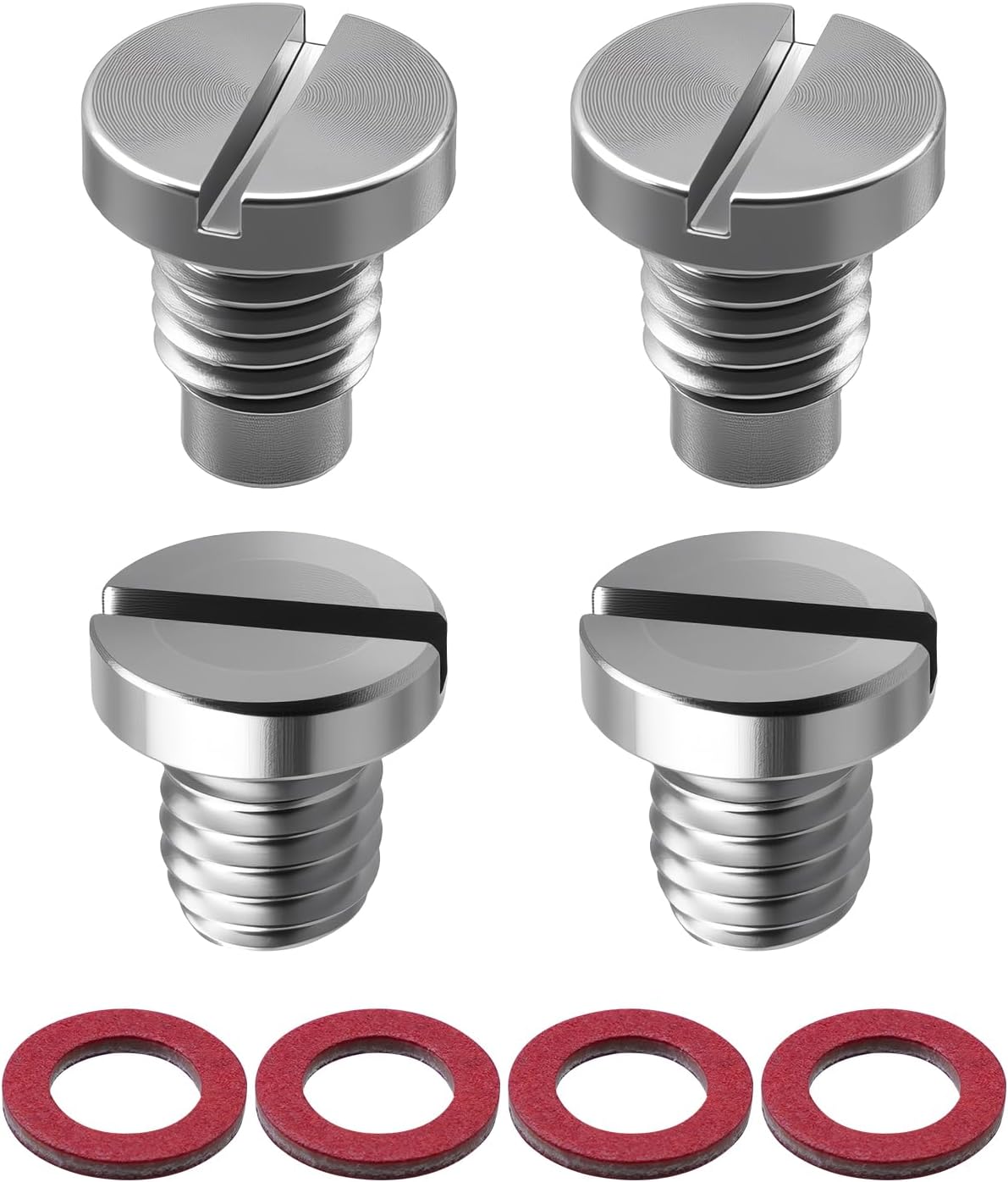 Magnetic & Non-magnetic Oil Drain Plug Fit for Yamaha Outboard Replace 688-45341-00 688-45441-01 90340-08002 90340-08M04 Gasket Replace 90430-08003 90430-08020, M8-1.25 Drain Screw 2Pair