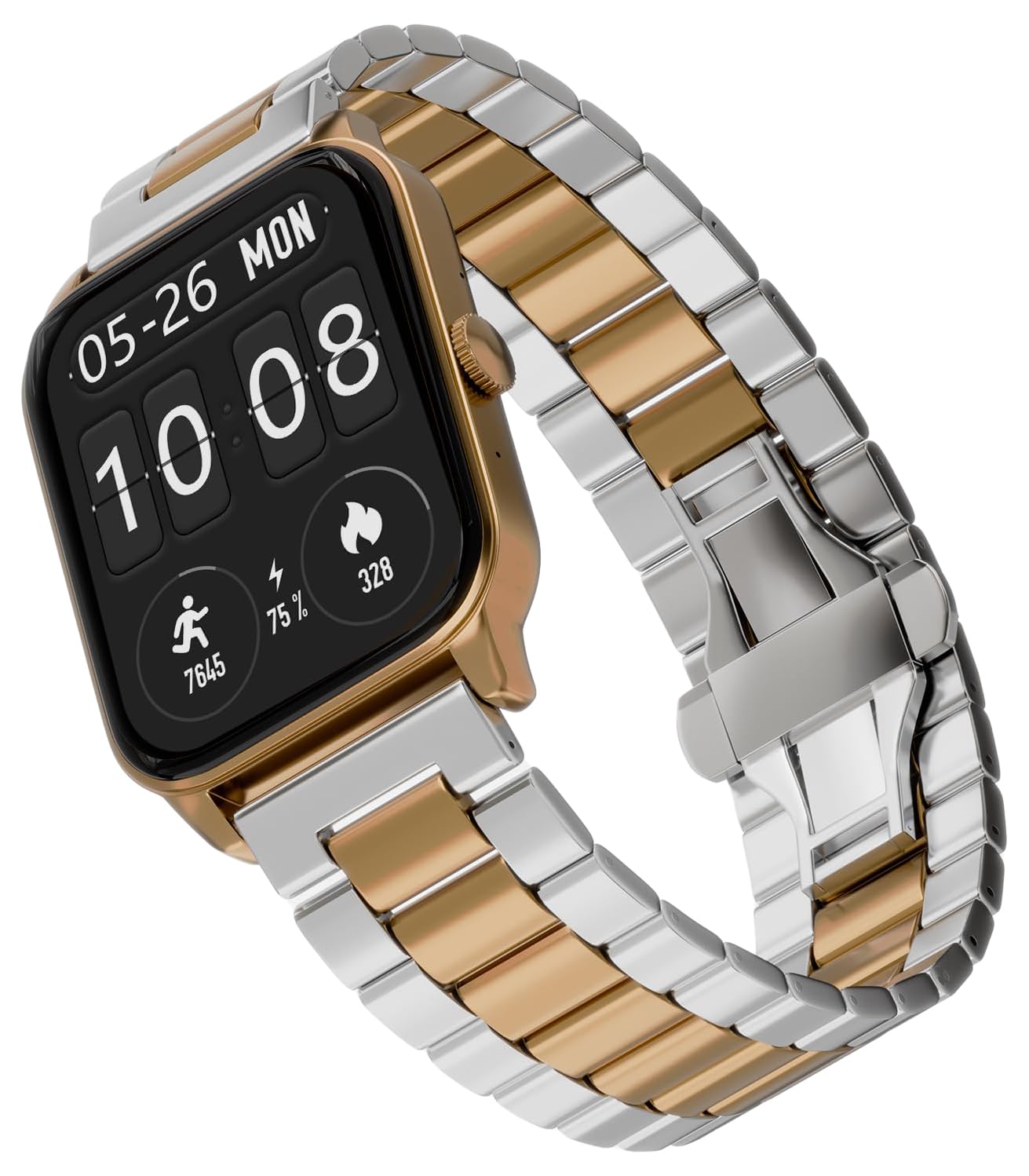 Imperial Luxury Smartwatch for Women & Men - Stainless Steel Strap, 1.83" Display, High Resolution, 60 Sports Modes,100+ Watch Faces, Long Battery & BT Calling Smart Watch for Women & Men