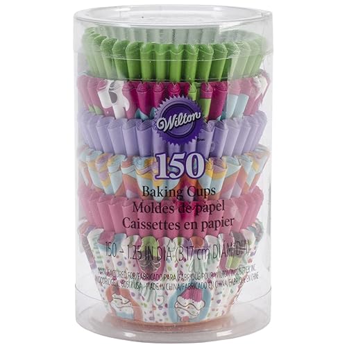 Wilton 415-2188 - Tazas para hornear múltiples, mini, rosa, 150 unidades