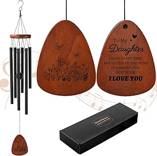 PRSTENLY Daughters Gifts from Mom Dad, Daughters Wind Chimes Gifts for Daughter Birthday Valentines Day Mothers Day Graduation Christmas