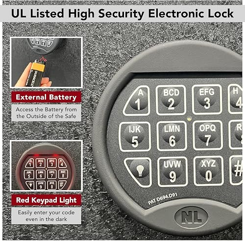 Miniatura 6 de Stealth EGS23 - Caja fuerte para armas Essential 23 con protección contra incendios de 30 minutos aprobada por el Departamento de Justicia y 23