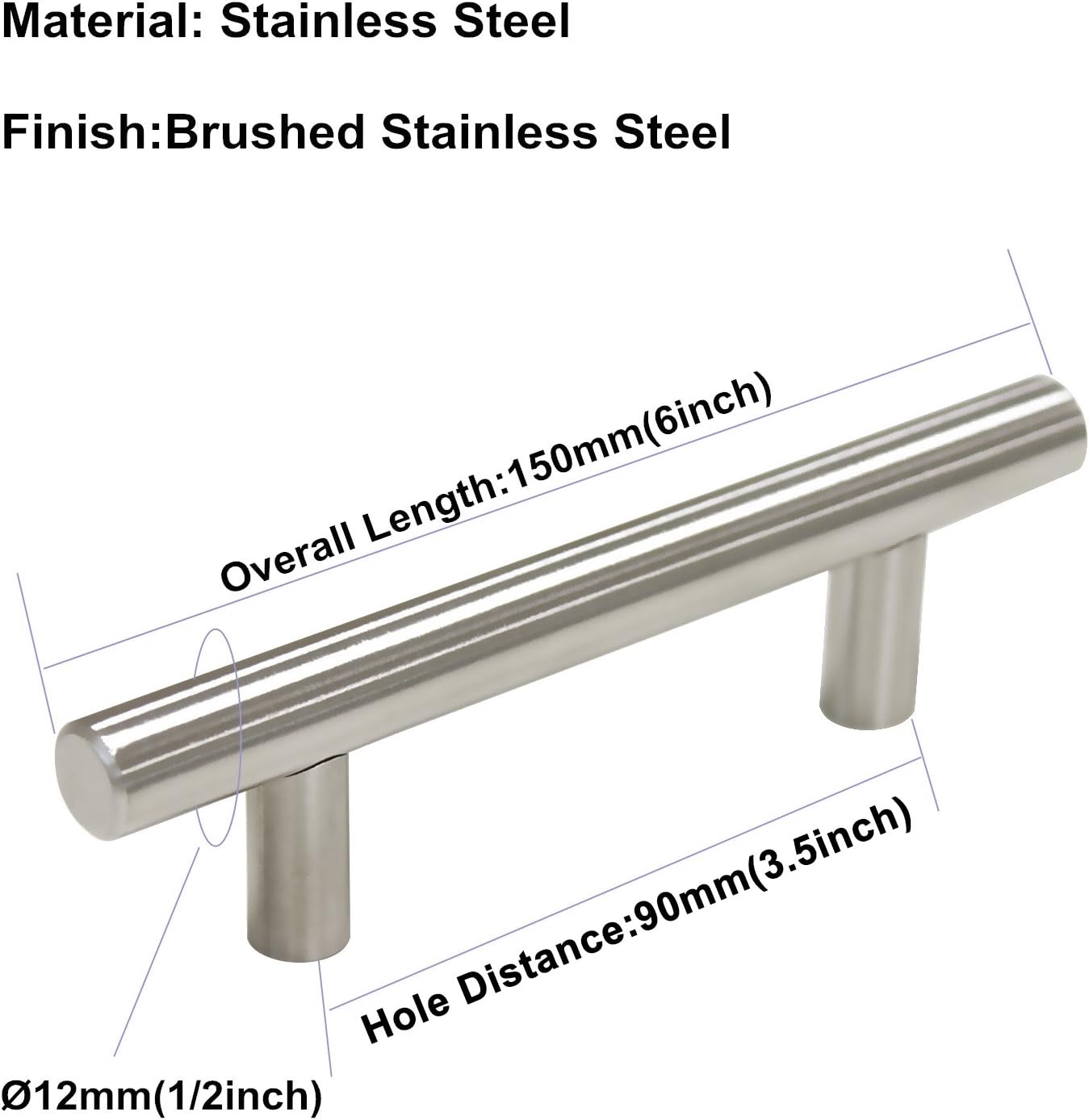 homdiy 3.5 inch Cabinet Pulls Brushed Nickel HD201BSS 30 Pack Storage Cabinet Hardware Door Handles Stainless Steel Wine Furniture Drawer Knobs