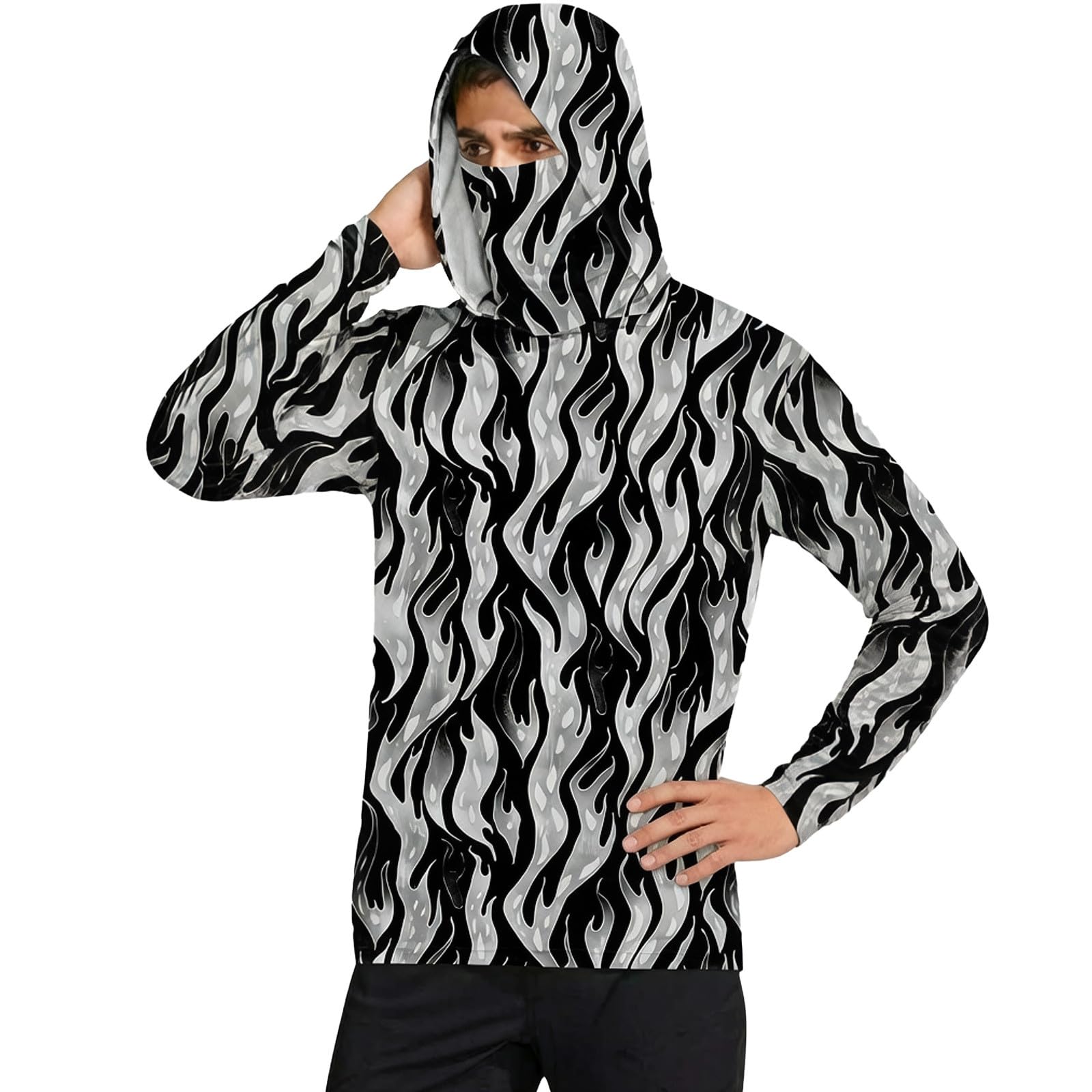 Pull-over regular fit homme sweat décontracté col rond molleton vert sans capuche - 5