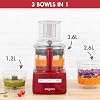 Magimix 5200XL Premium Food Processor With Citrus Press & Cold Press Juicer Accessories - 3.6L BPA-Free Bowl, Professional Quality Ultra-Sharp Blades, Quiet Energy Efficient 1100W Motor - Red