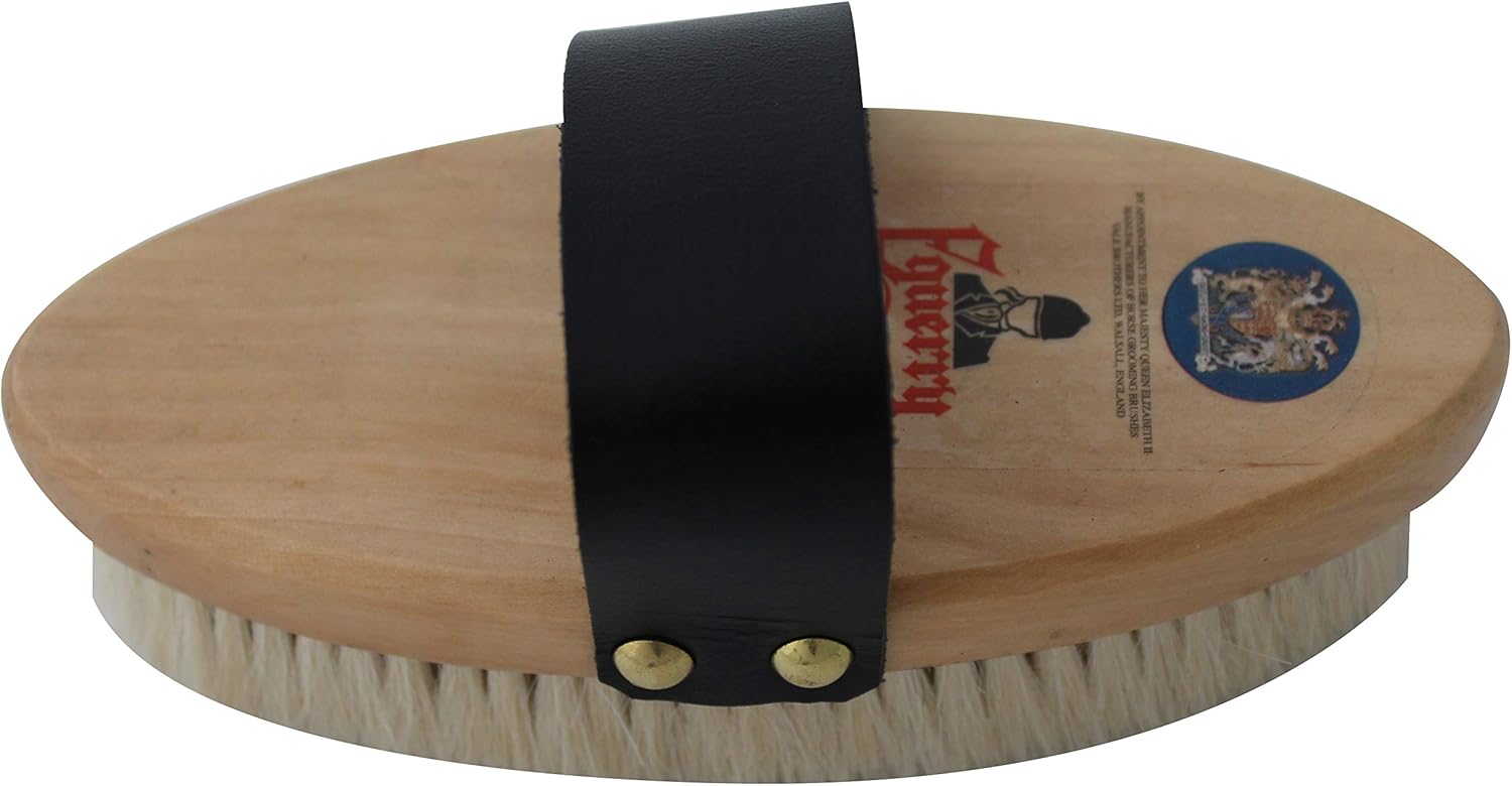 Hills Brush HBC0017 Equerry Body Brush Goat Hair - Clear, Regular, Transparent