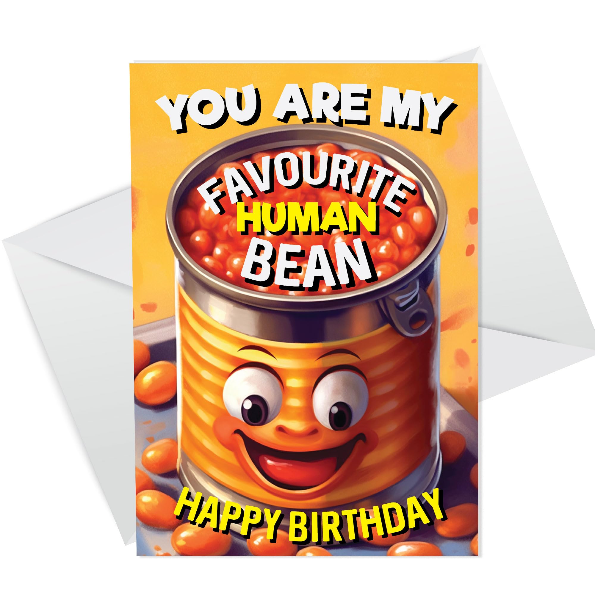 RED OCEAN Boyfriend Birthday Card - Best Friend Birthday Card - Girlfriend Birthday Card - 'My Favorite Human Bean' - Birthday Cards For Mum And Dad - Girlfriend Wife Husband Best Friend