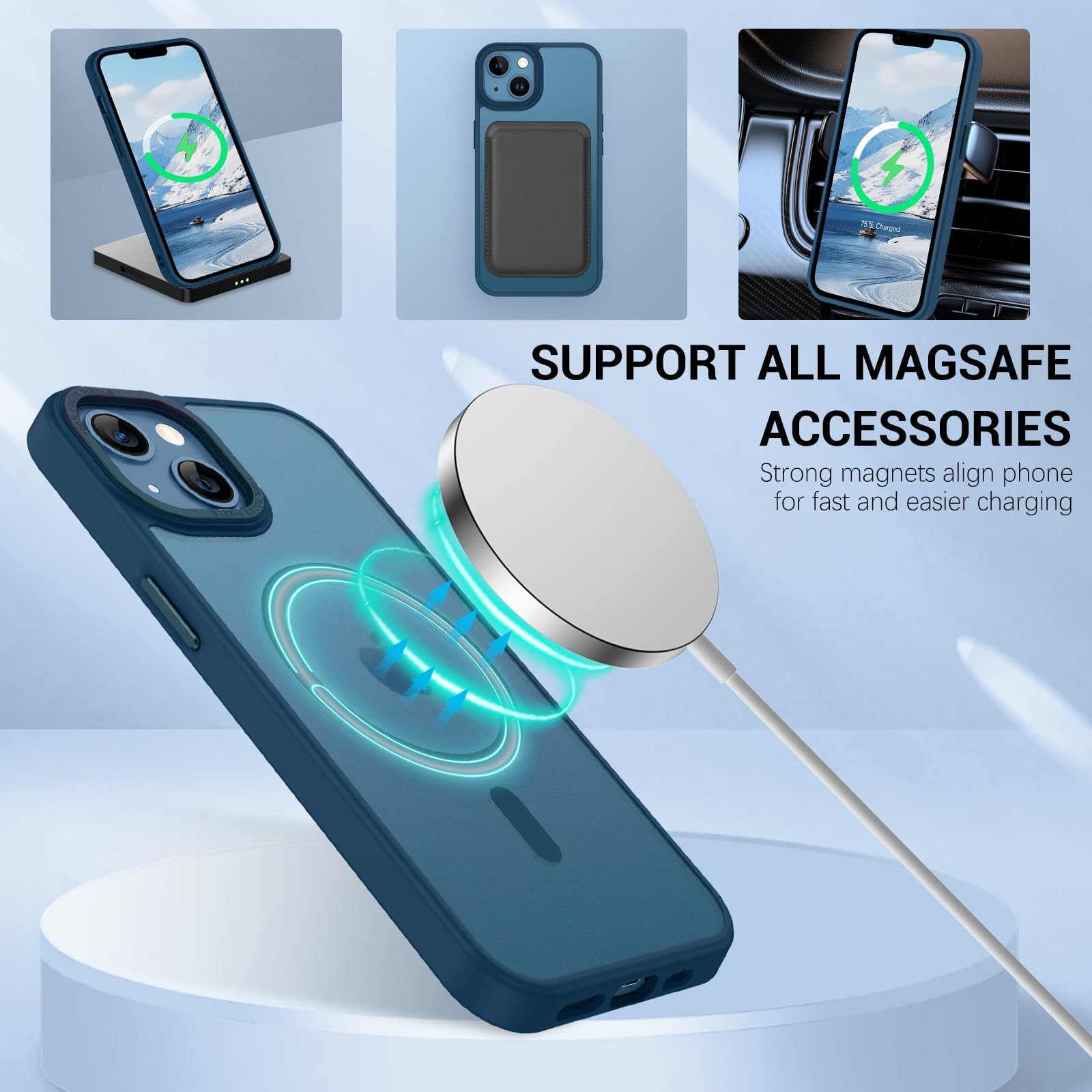 GaoBao Cover Magnetica per iPhone 13/iPhone 14, [Compatibile con