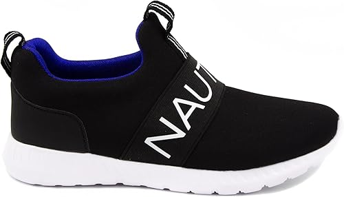 Miniatura 2 de Nautica Tenis deportivos de moda para niños y jóvenes, para correr, sin cordones, para niños pequeños y grandes