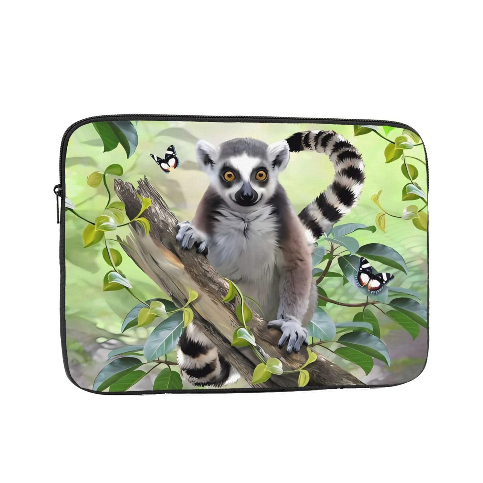 Ringtailed Lemur Printed Laptop Case 13 inch Premium Oxford Cloth Laptop Bag Shockproof Briefcase Laptop Cover