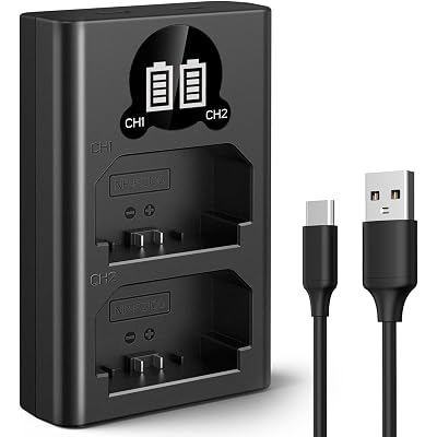 K&F Concept NP-FZ100 Battery Charger, Dual-Slot Camera Battery Charger with LCD Display for Sony A7iii A7iv A7Rv A6700 A6600 A9 A1 FX3 FX30 ZV-E1 Cameras