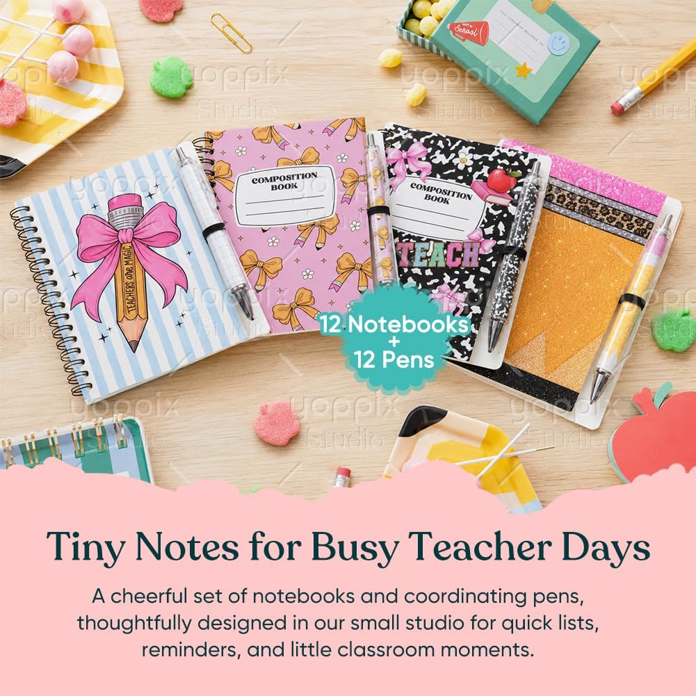 YOPPIX 12 Set Teacher Gifts – Notebooks Pens for Back to School image 2