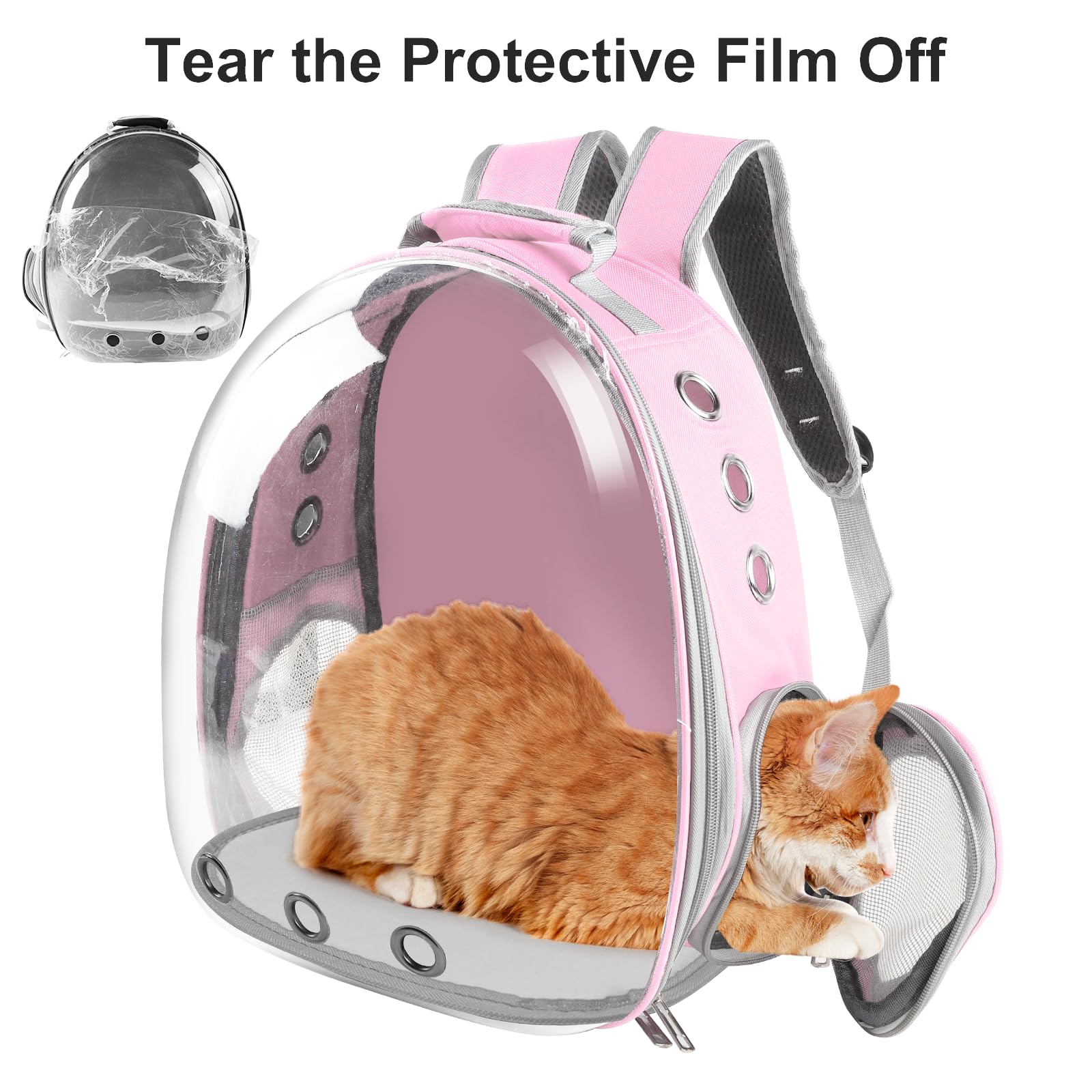 Zaino Porta Animali Per Cani E Gatti - Marsupio Traspirante E Sicuro Per Viaggi E Passeggiate - Foto 10