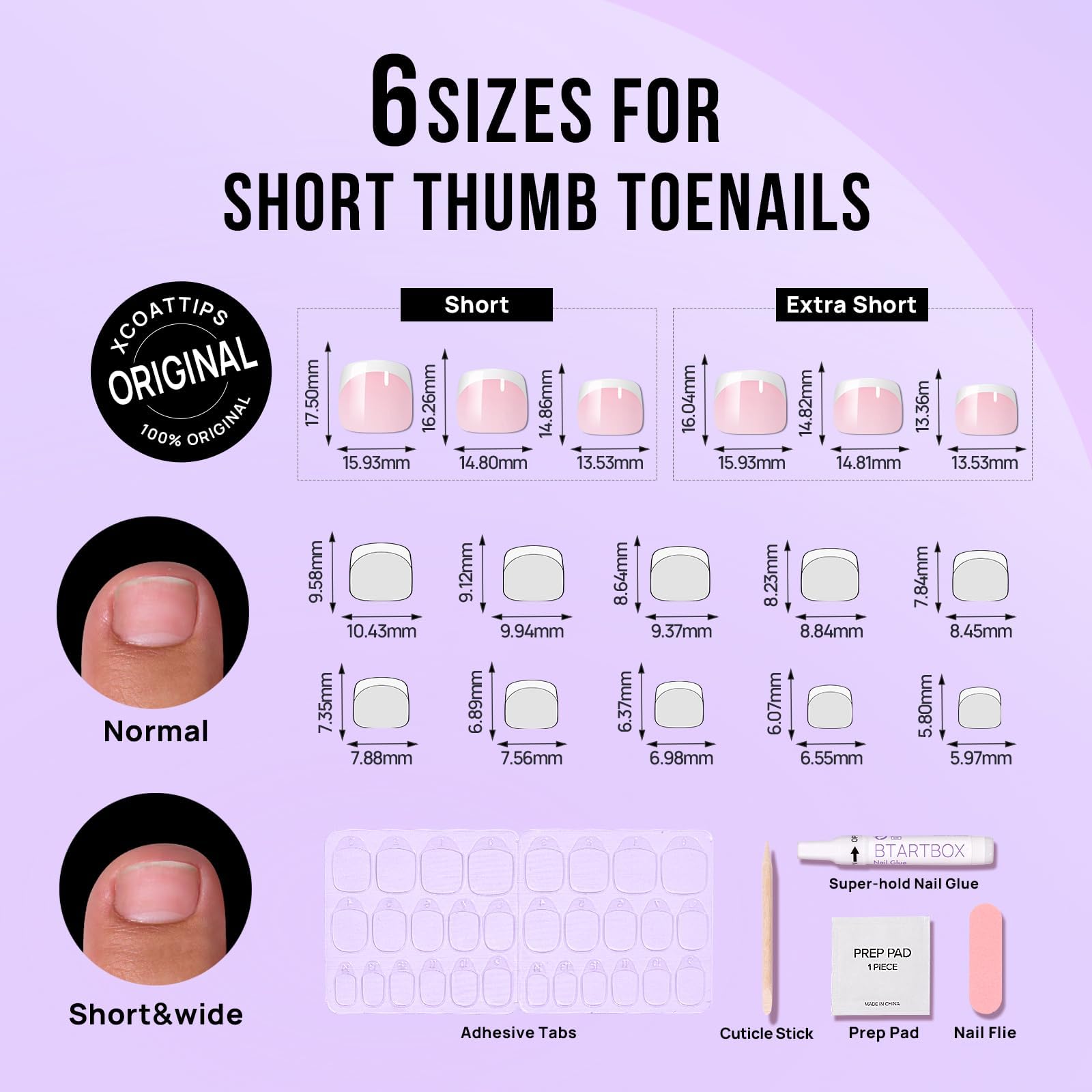 BTArtbox Press On Toenails - French Tip -3 BTArtbox Press On Toenails - French Tip -3