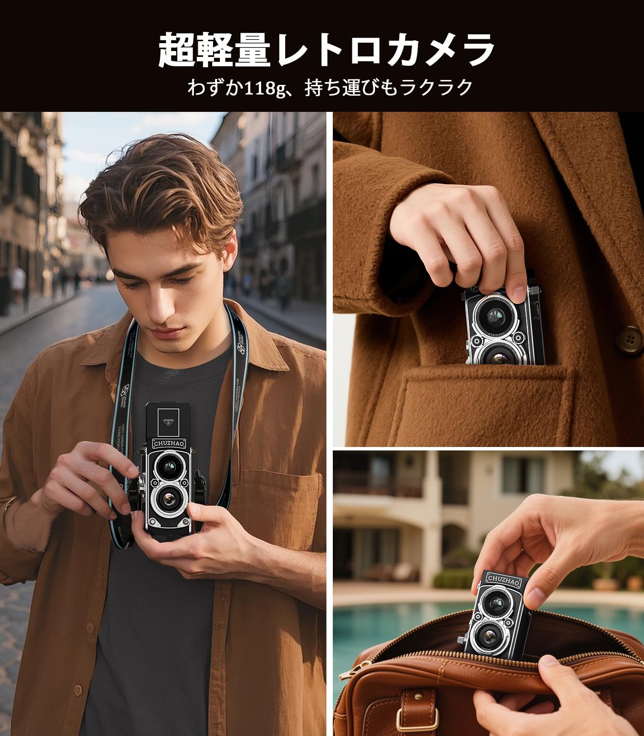 Amazon.co.jp: CHUZHAO ミニレトロカメラ: 1080Pミニレトロデジタル