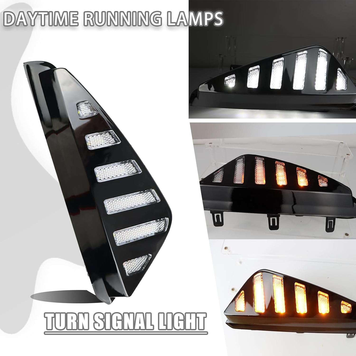 LED Front Bumper Fog light DRL Amber Sequential Turn Signal Lamp Feature Kit for Nissan Sentra 2024 2025 S SV SR Replacement Front Bumper Trim Accessories