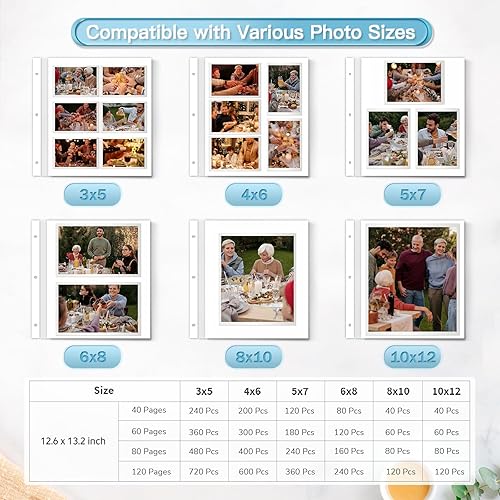 Miniatura 73 de Popotop Álbum de fotos autoadhesivo para álbumes de recortes de 4 x 6 pulgadas, 5 x 7 pulgadas, 8 x 10 pulgadas, álbumes de fotos de bricolaje como