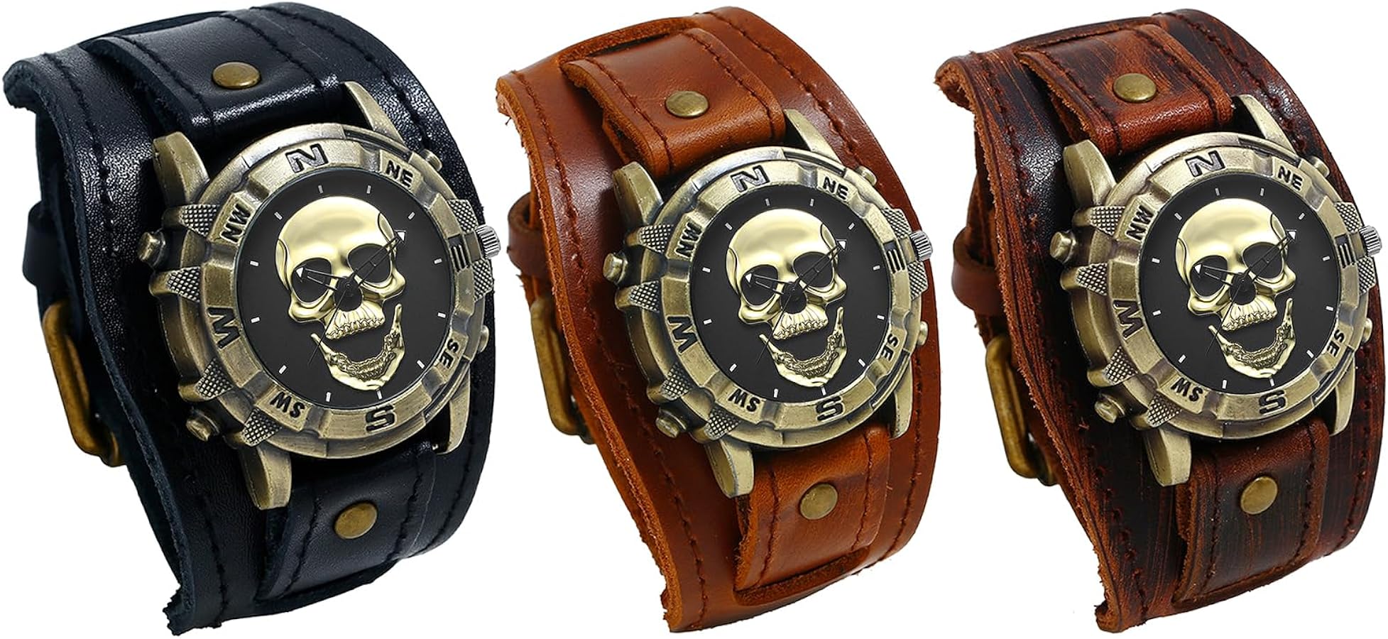 GuTe Mechanical Steampunk - Orologio da polso-gioiello, con
