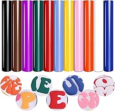 Tintnut Puff Vinyl Heat Transfer - 11 Sheets 12 x 10inches 3D Puff HTV Heat Transfer Vinyl Foaming Puff HTV Colorful Puffy HTV Iron on Vinyl for T-Shirts DIY Compatible with Cricut or Silhoutte Cameo