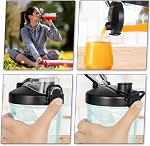 Mélangeurs portatifs pour smoothies et shakes, Binineew 20oz Mélangeur personnel USB Bouteilles de mélangeur pour la cuisine pour les sports de cuisine Gym (Noir)